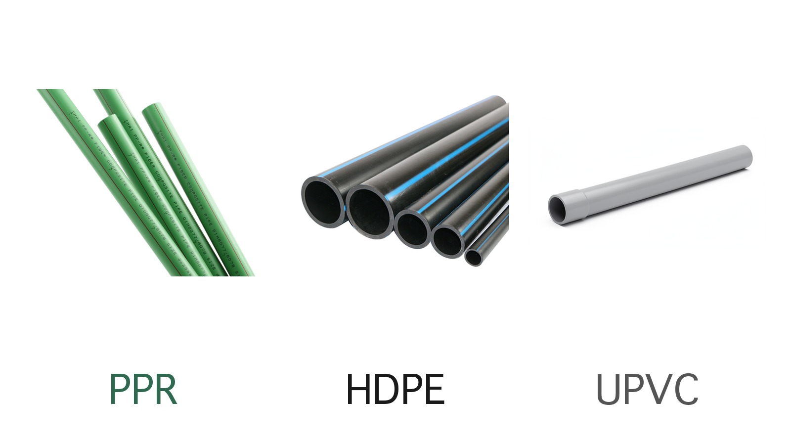 PPR vs HDPE vs UPVC — เลือกท่อแบบไหนให้เหมาะกับงาน? เปรียบเทียบตรงๆ สำหรับช่าง